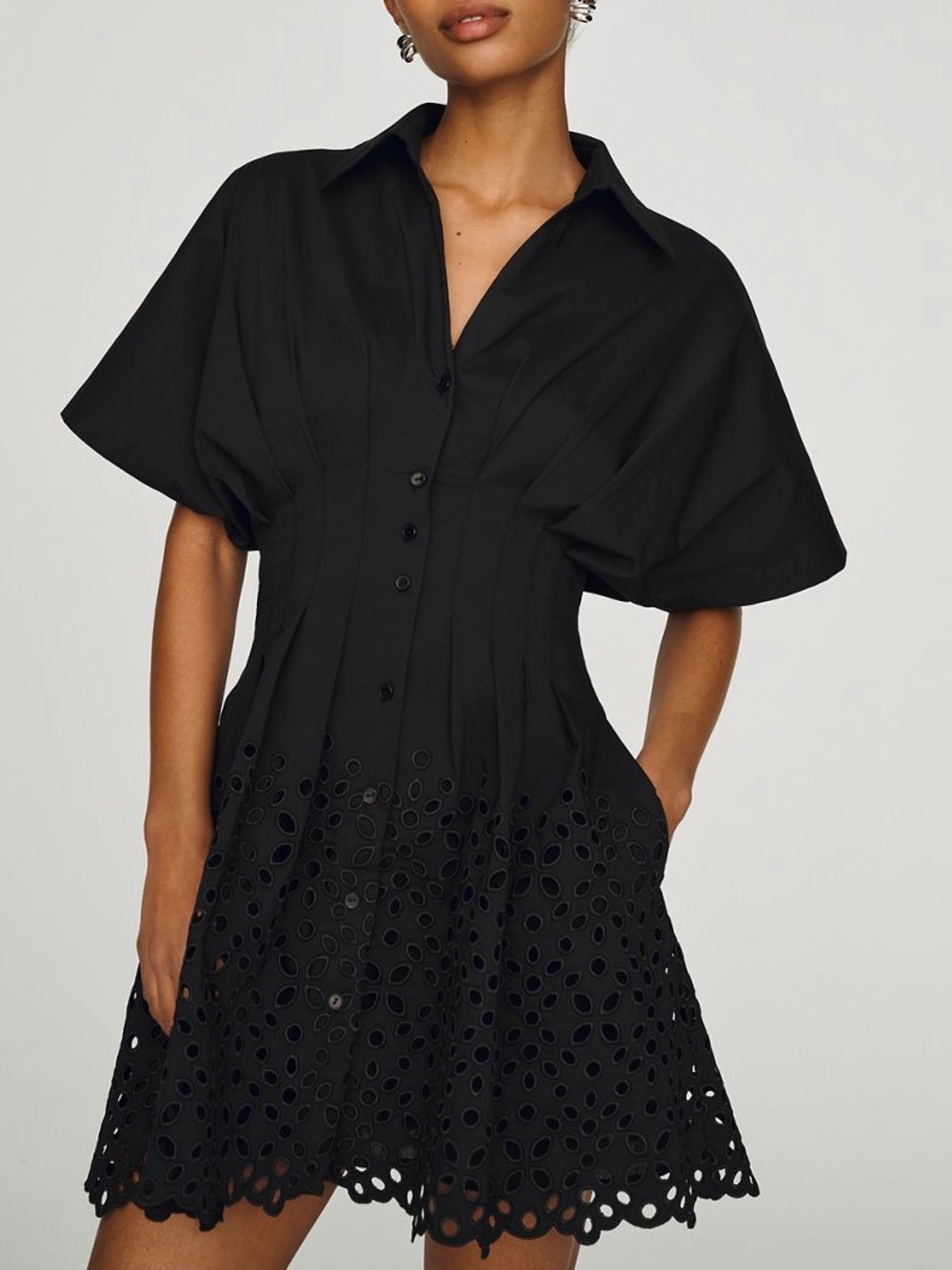 Tobie mini Eyelet-ShirtDress by exquise